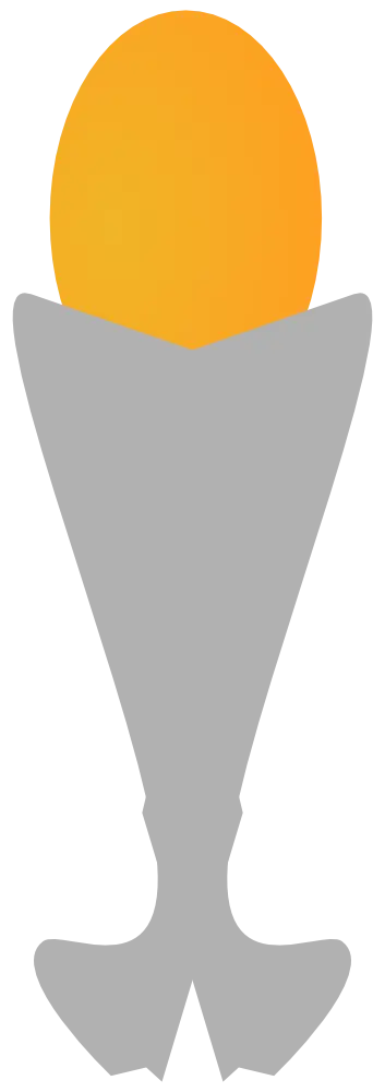 Gray Trophy with Orange Ball