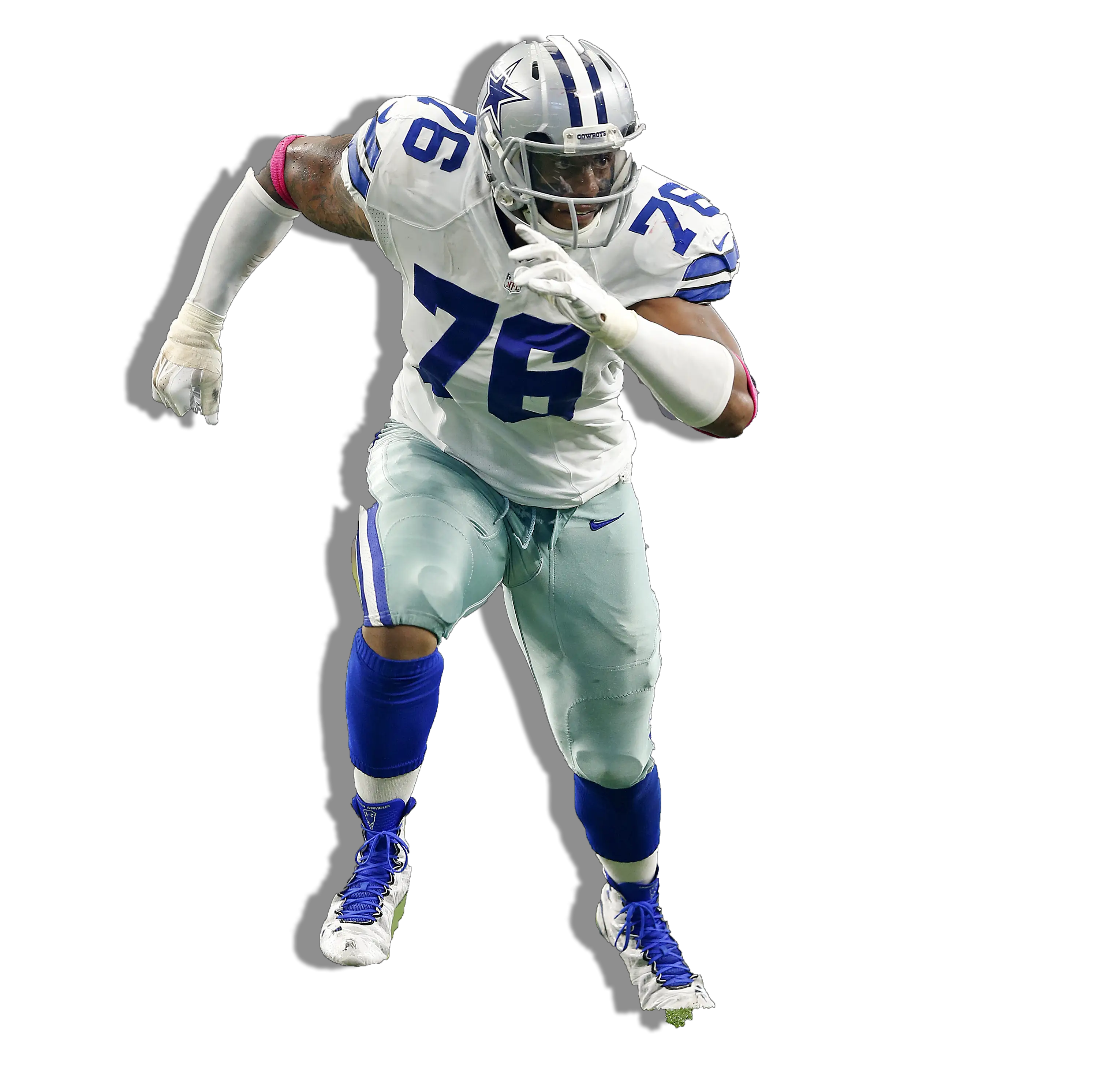 Football Player in Dynamic Action Pose