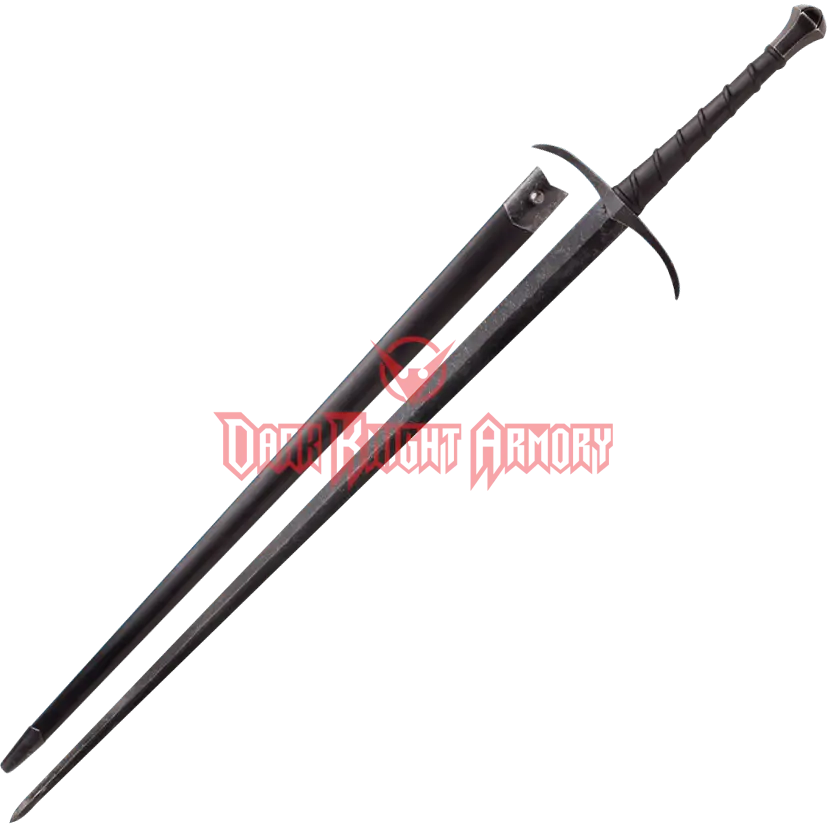 Black Medieval Sword with Sheath
