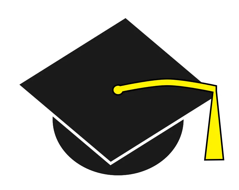 Graduation Cap with a Yellow Tassel