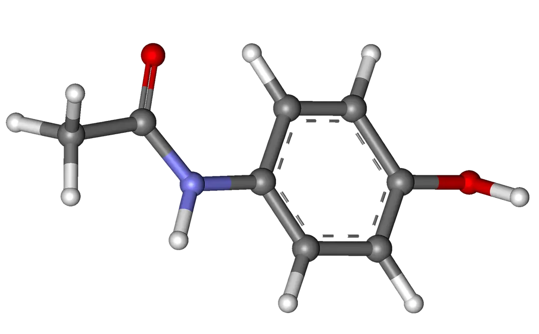 3D Molecular Model with Chemical Bonds