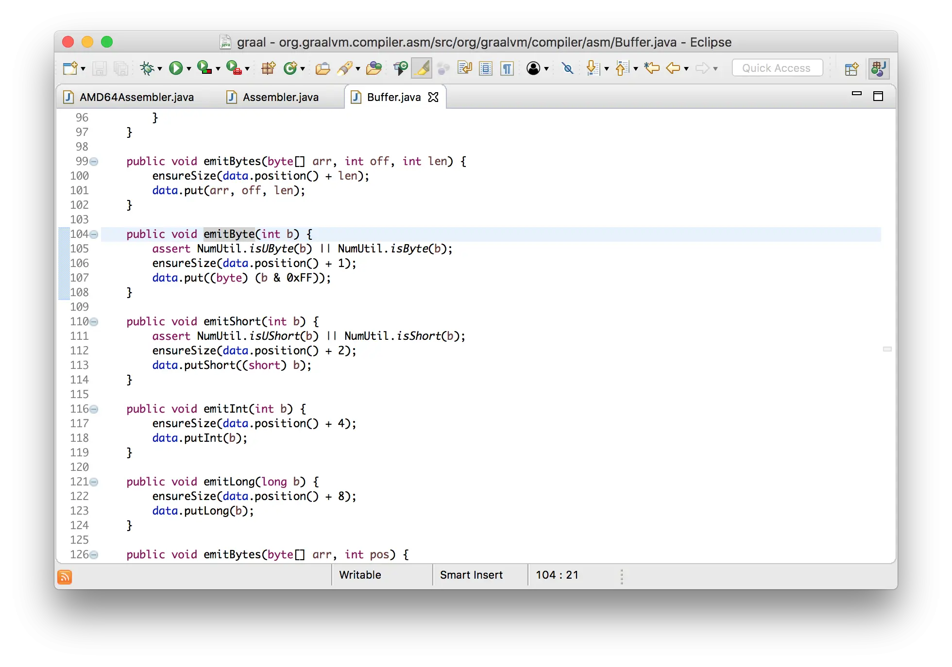 Code Editor Interface Showing Java Programming