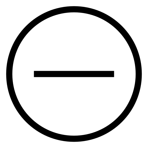 Minus Symbol in a Circle Icon