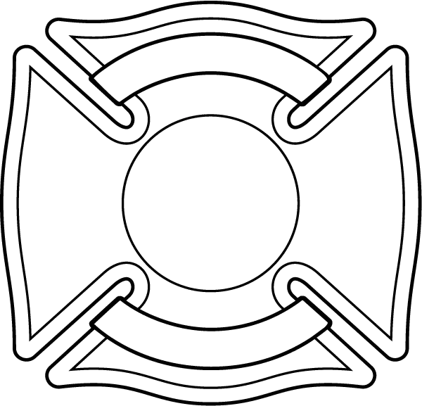 Firefighter Badge Outline
