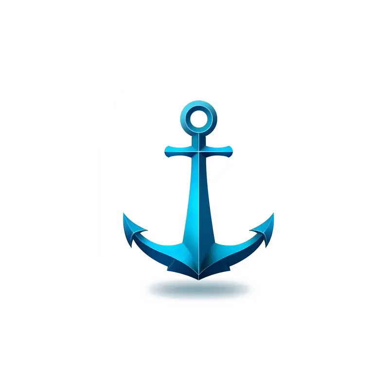 Blue Anchor Design for Nautical Themes
