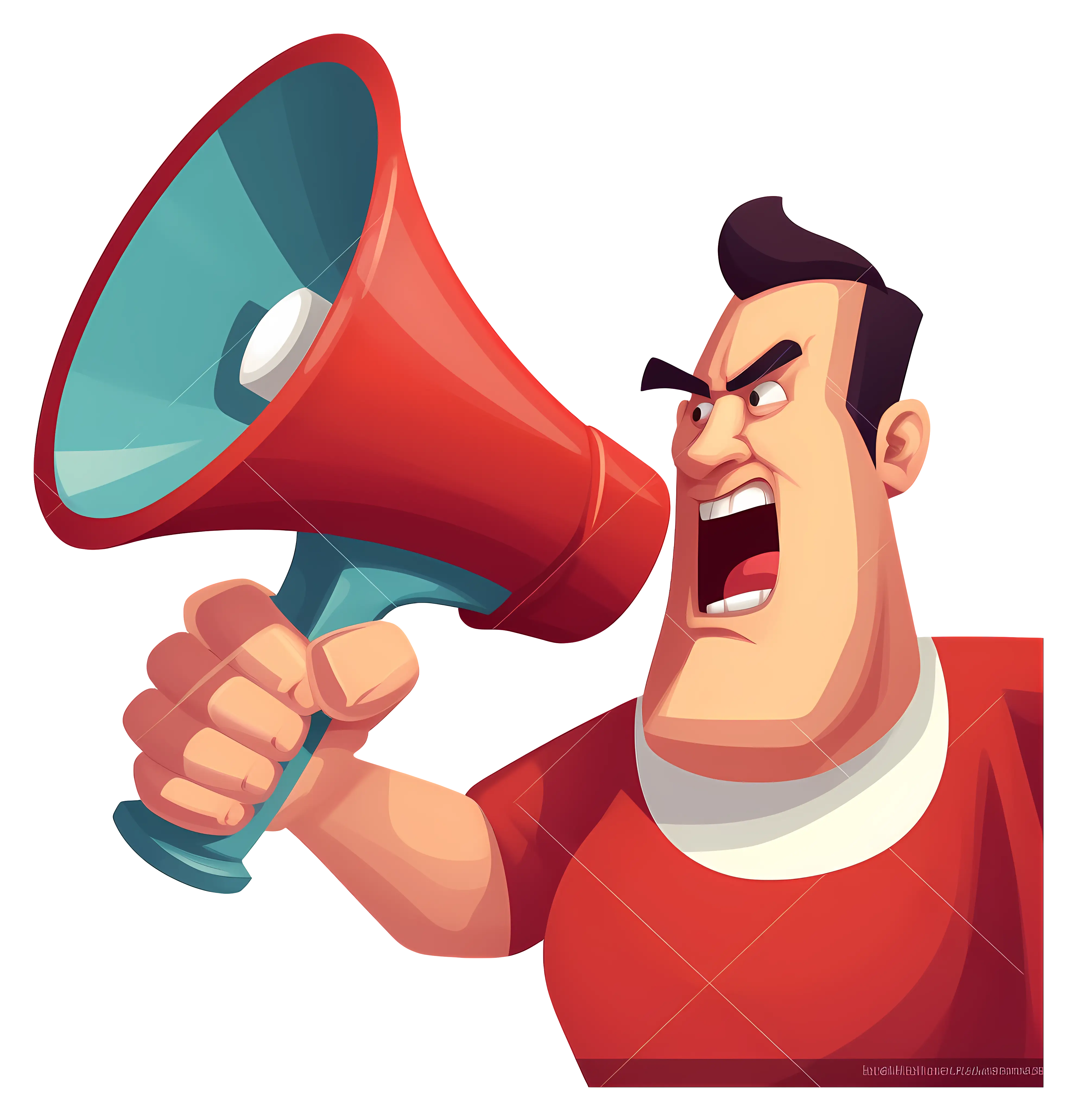Man Shouting with Megaphone