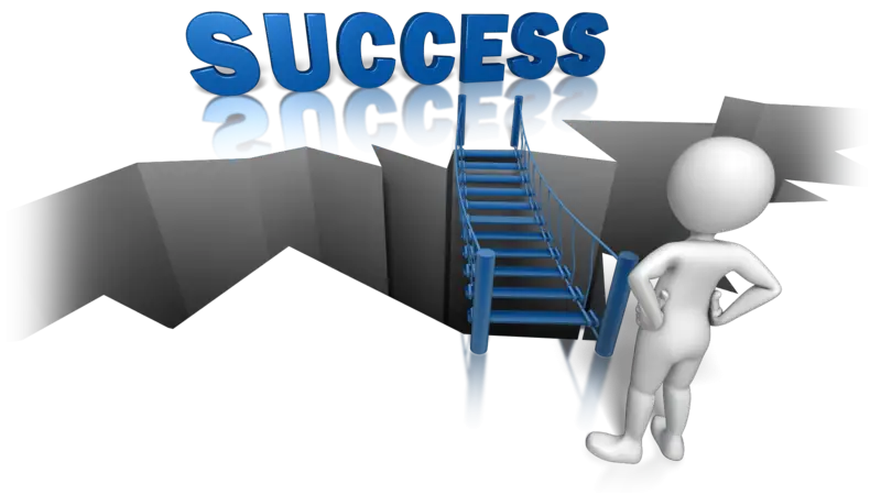 Success and Bridge Motivational Illustration
