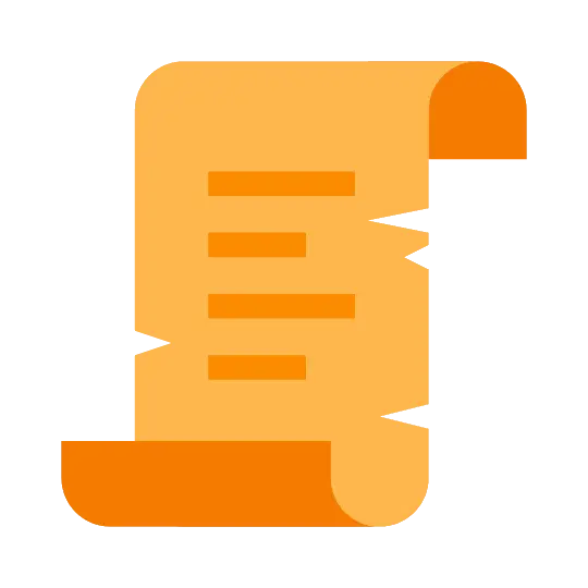 Cartoon Scroll Icon Illustration