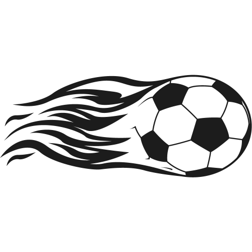 Flaming Soccer Ball Illustration