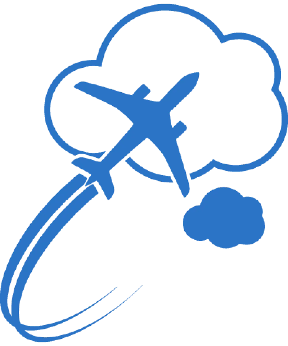 Airplane and Cloud Logo Design