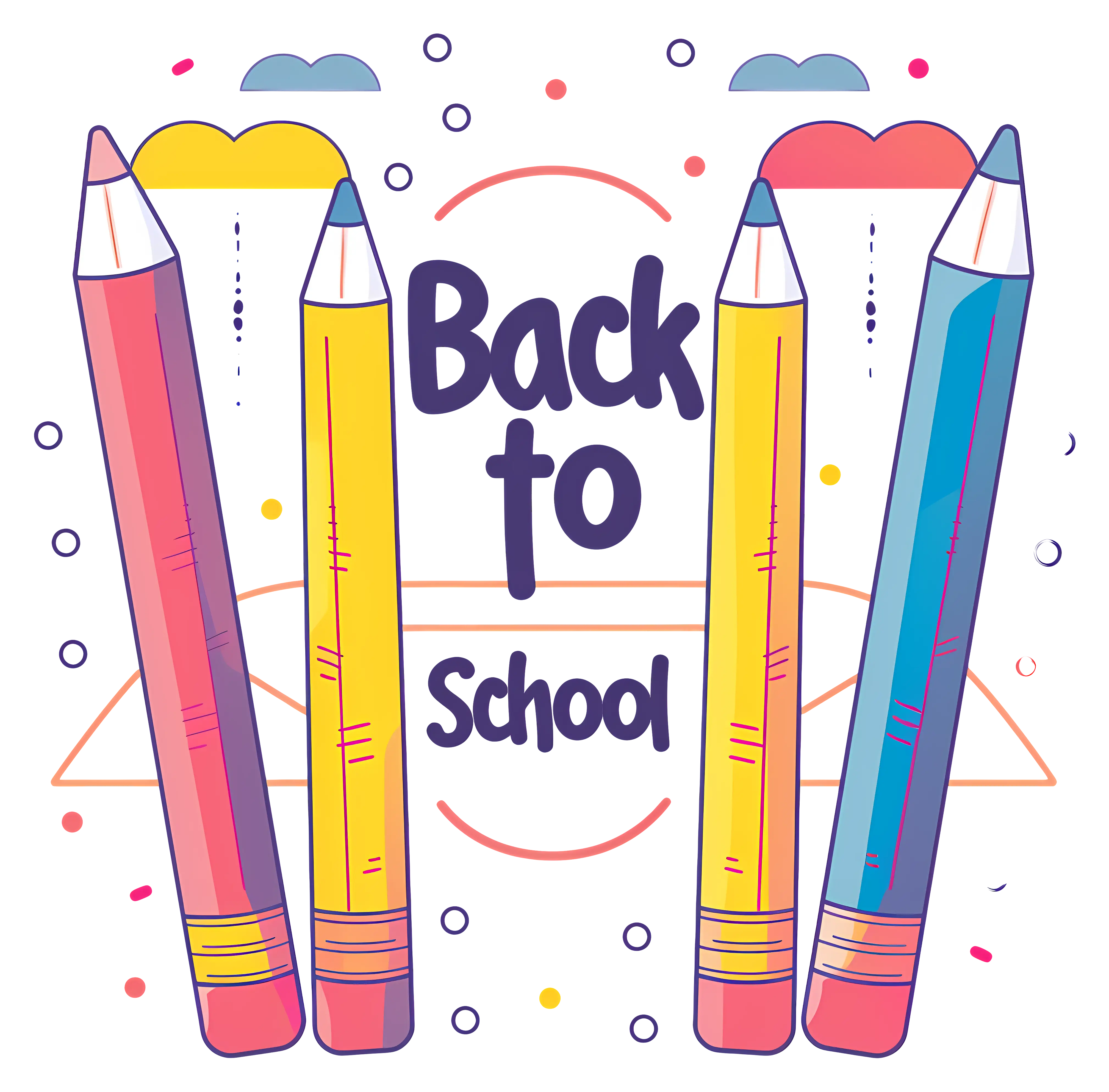 Colorful Pencils for Back to School