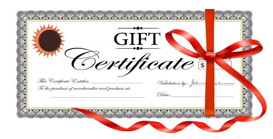 Decorative Gift Certificate with Red Ribbon