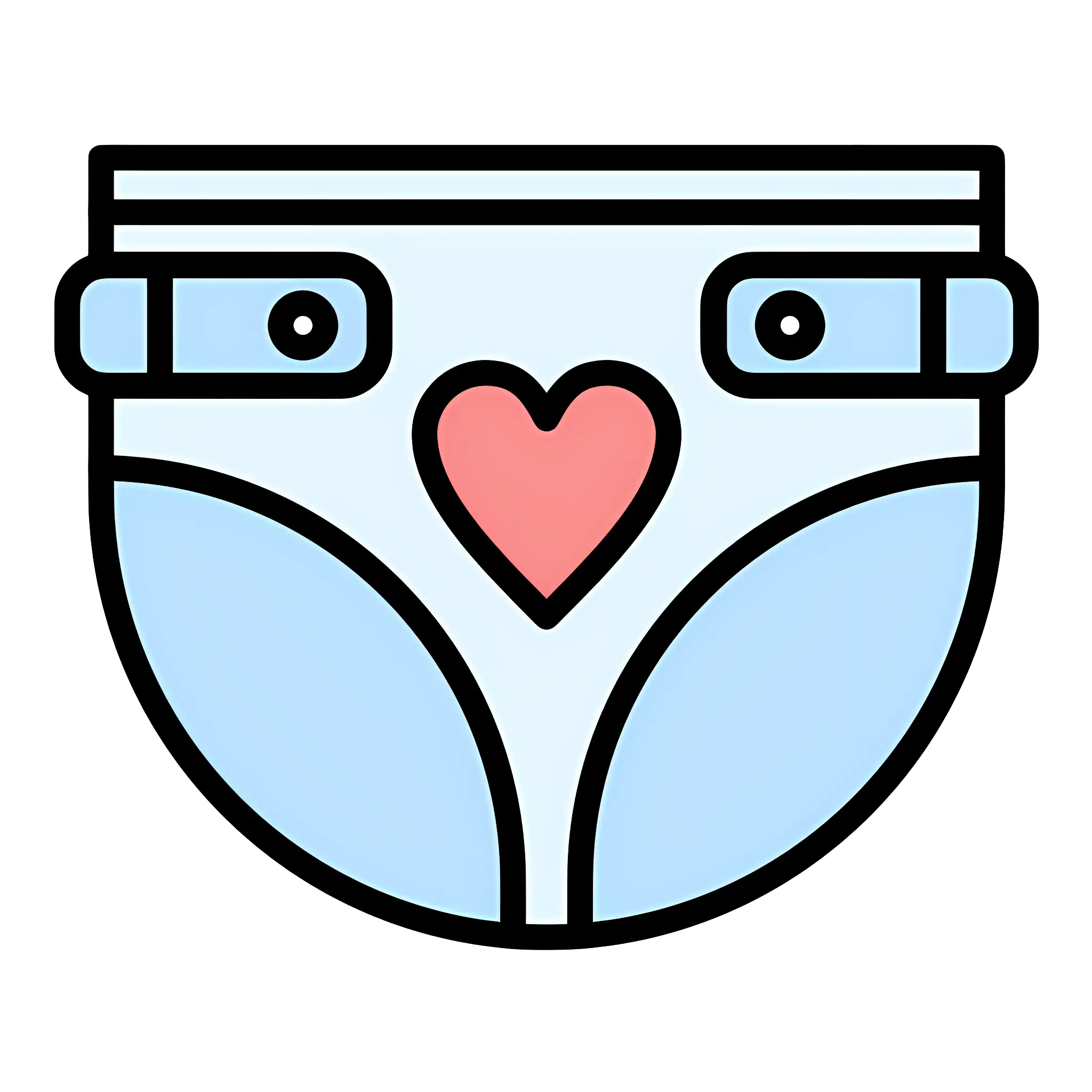 Cute Diaper with Heart