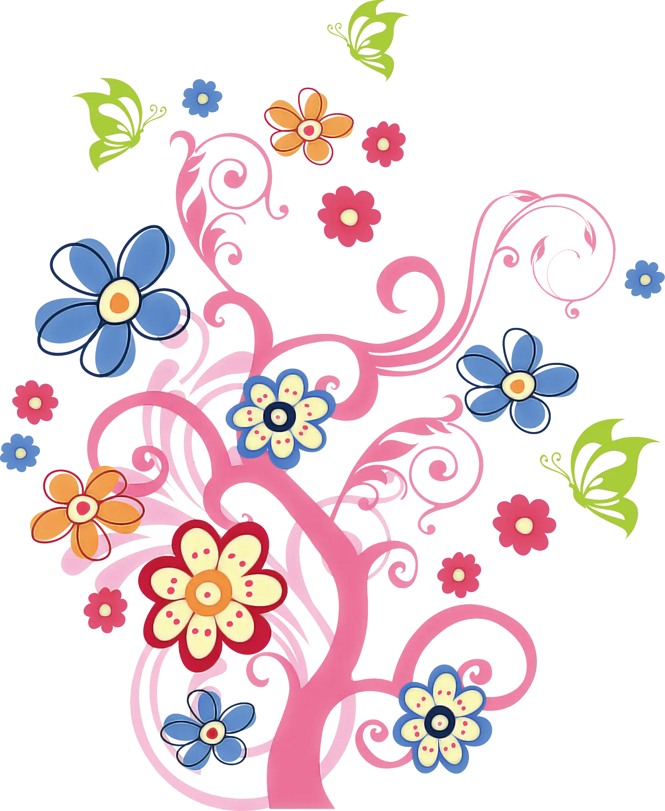Floral and Butterfly Art Design
