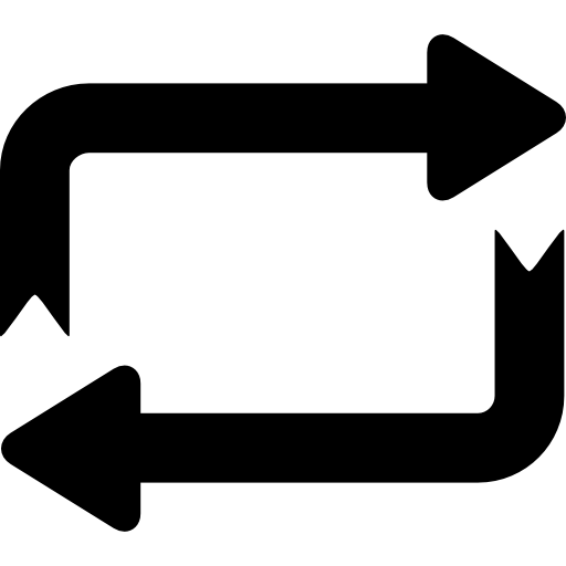 Looping Arrows in Opposite Directions