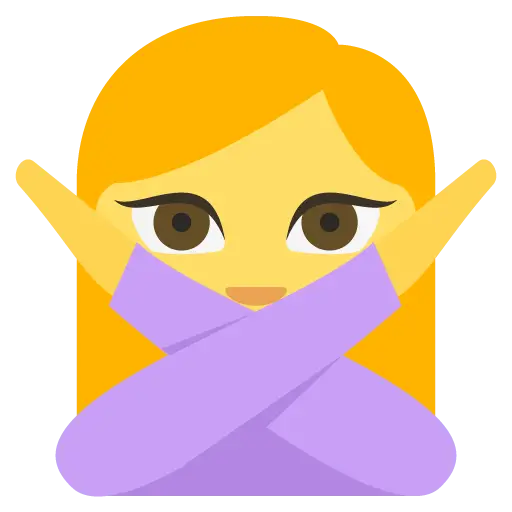 No Gesture Emoji for Prohibition