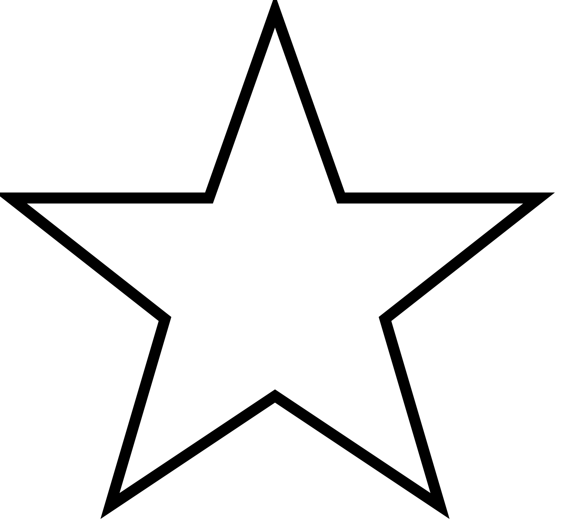 Black Five-Point Star Outline