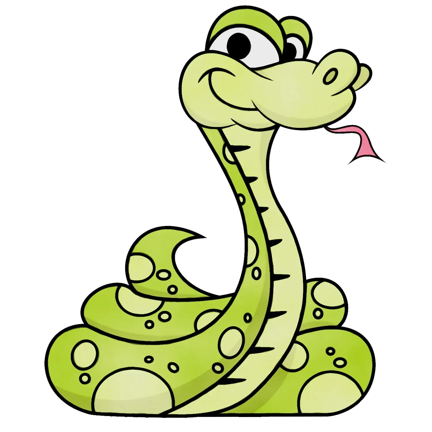 Cute Cartoon Snake Illustration