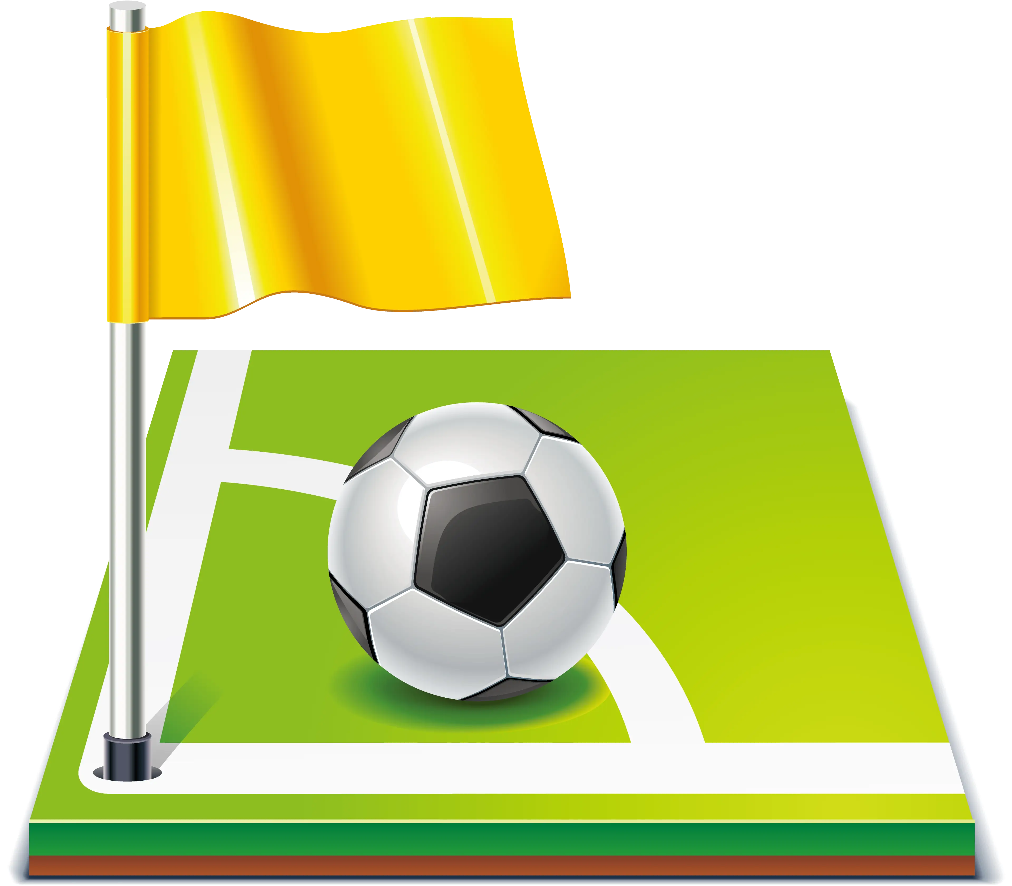 Soccer Field with Corner Flag