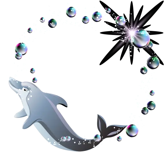Dolphin with Bubbles and Magic Wand