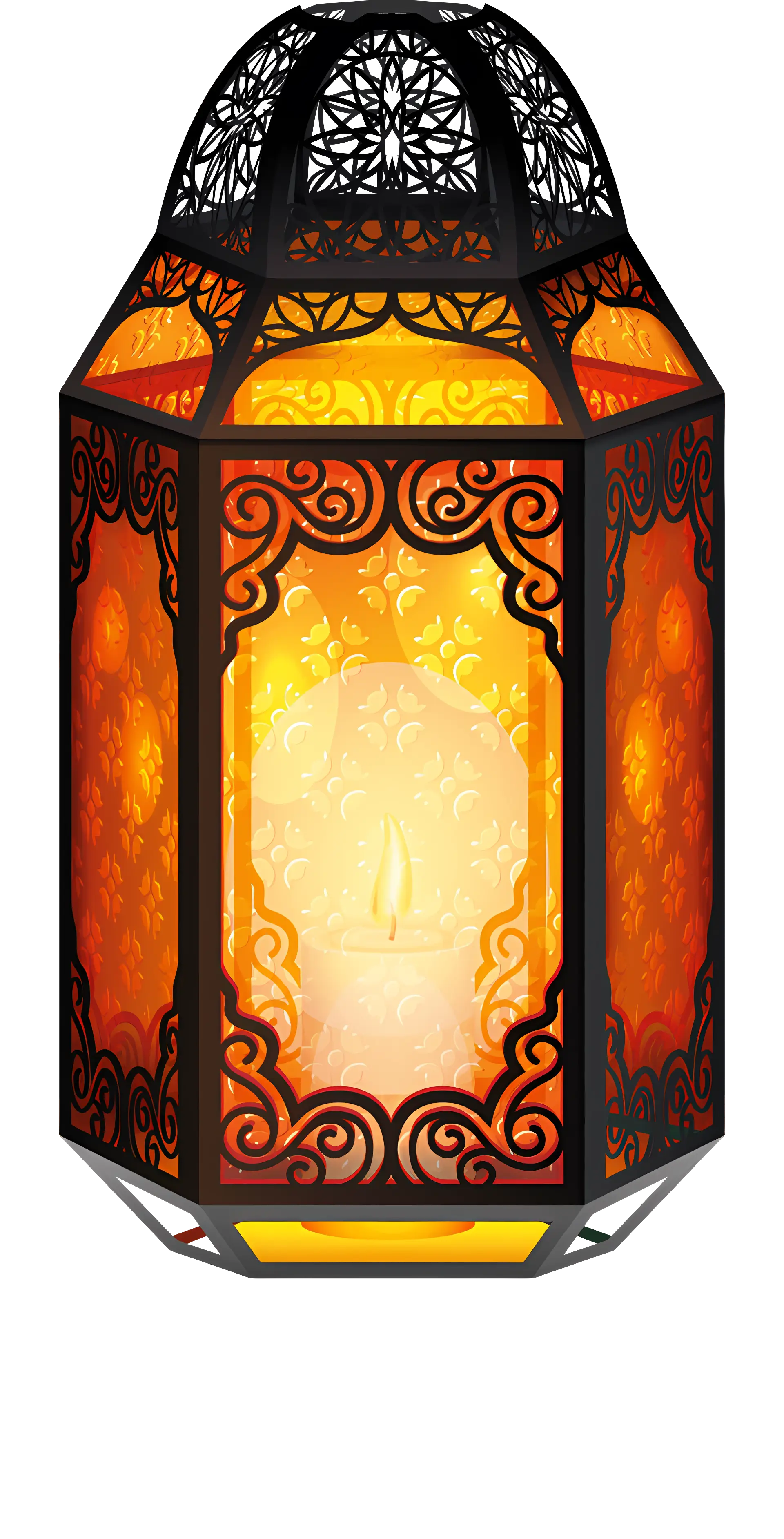 Traditional Candle Lantern with Ornate Design