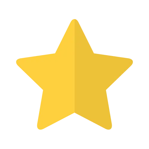 Yellow Star Icon for Graphics