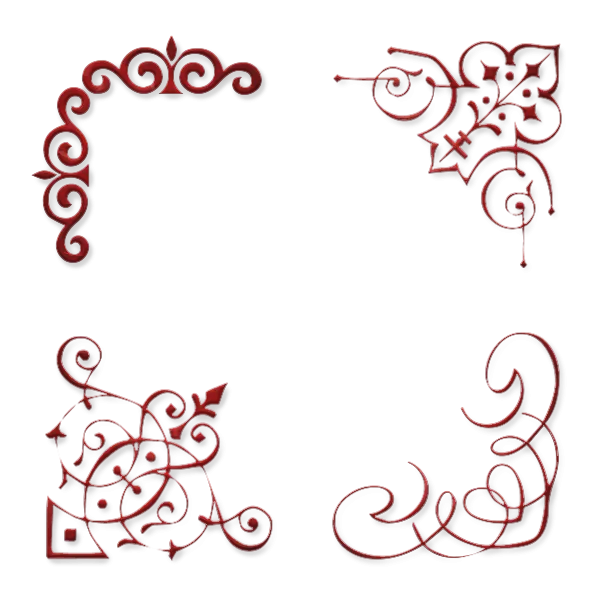 Red Decorative Corners