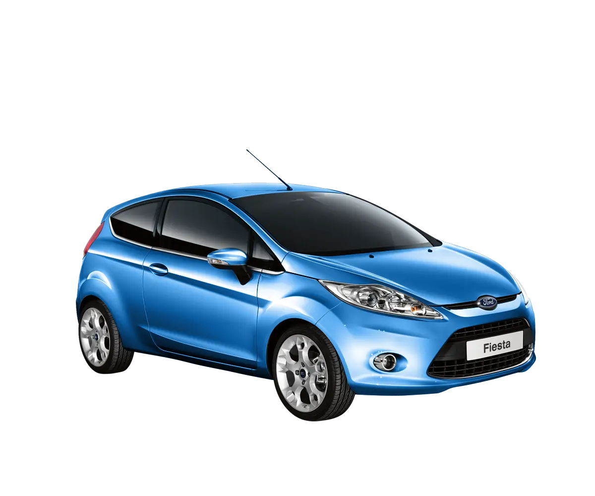 Blue Compact Car in Modern Design