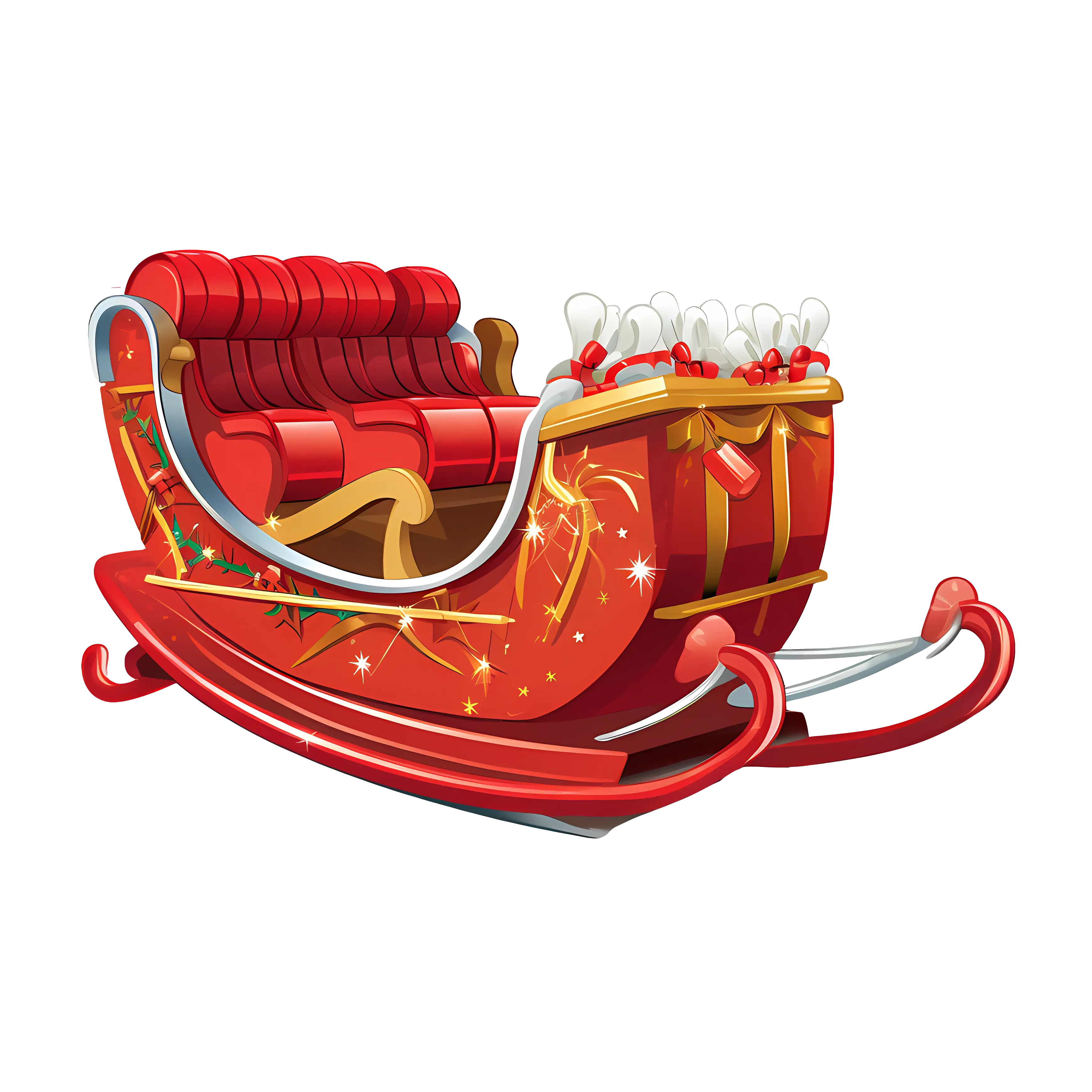 Festive Red Christmas Sleigh