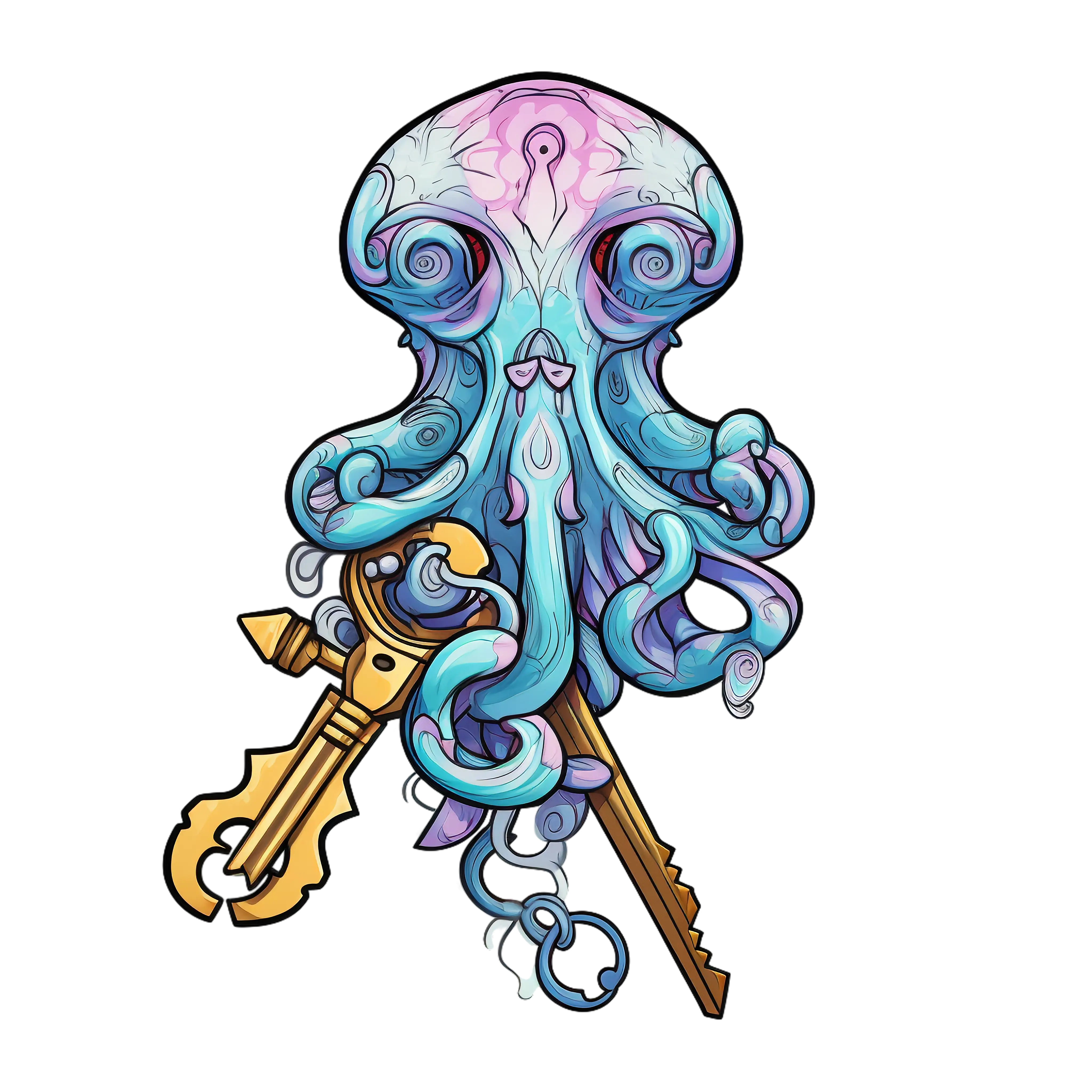 Colorful Octopus with Keys
