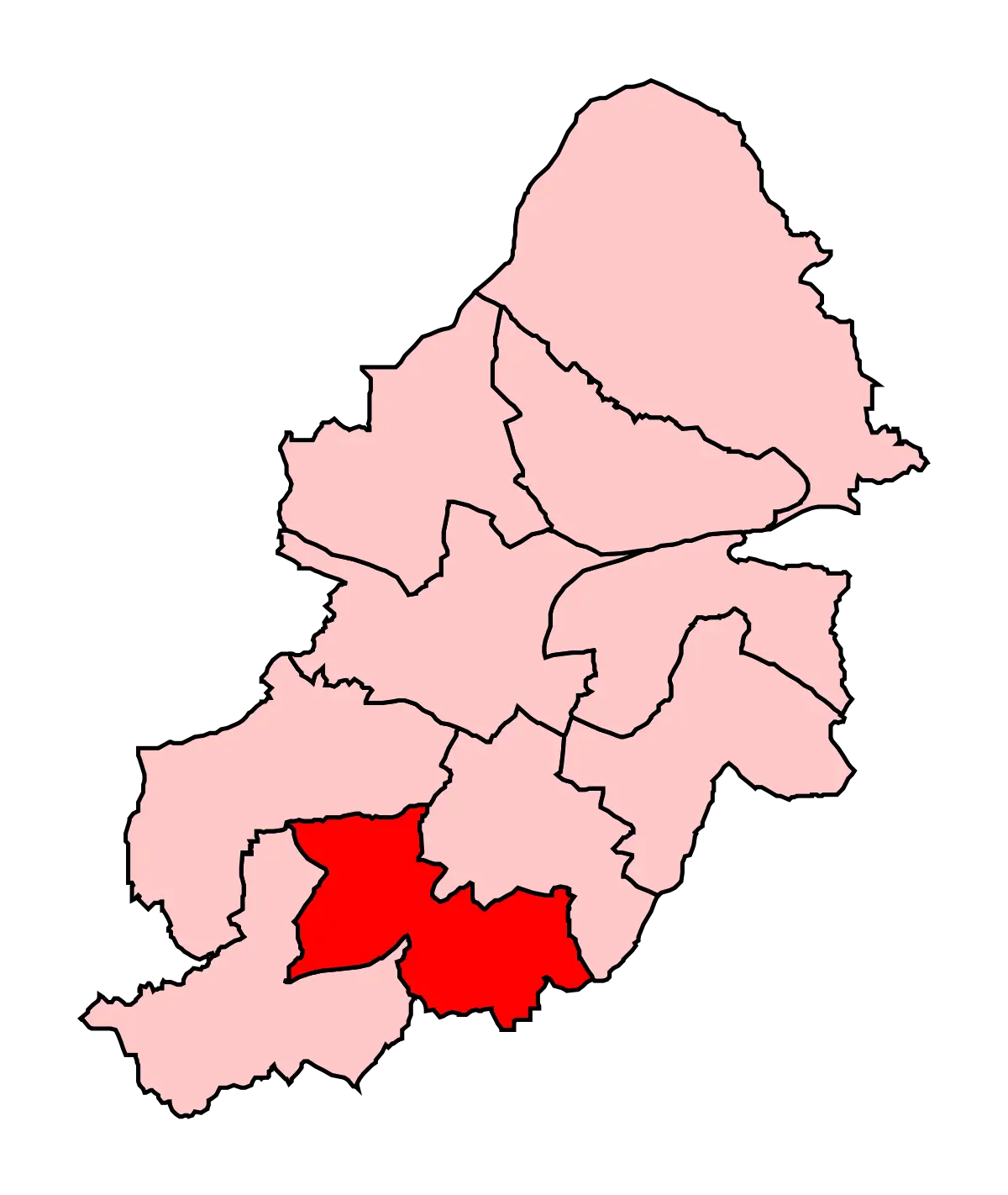 Map illustration with highlighted region