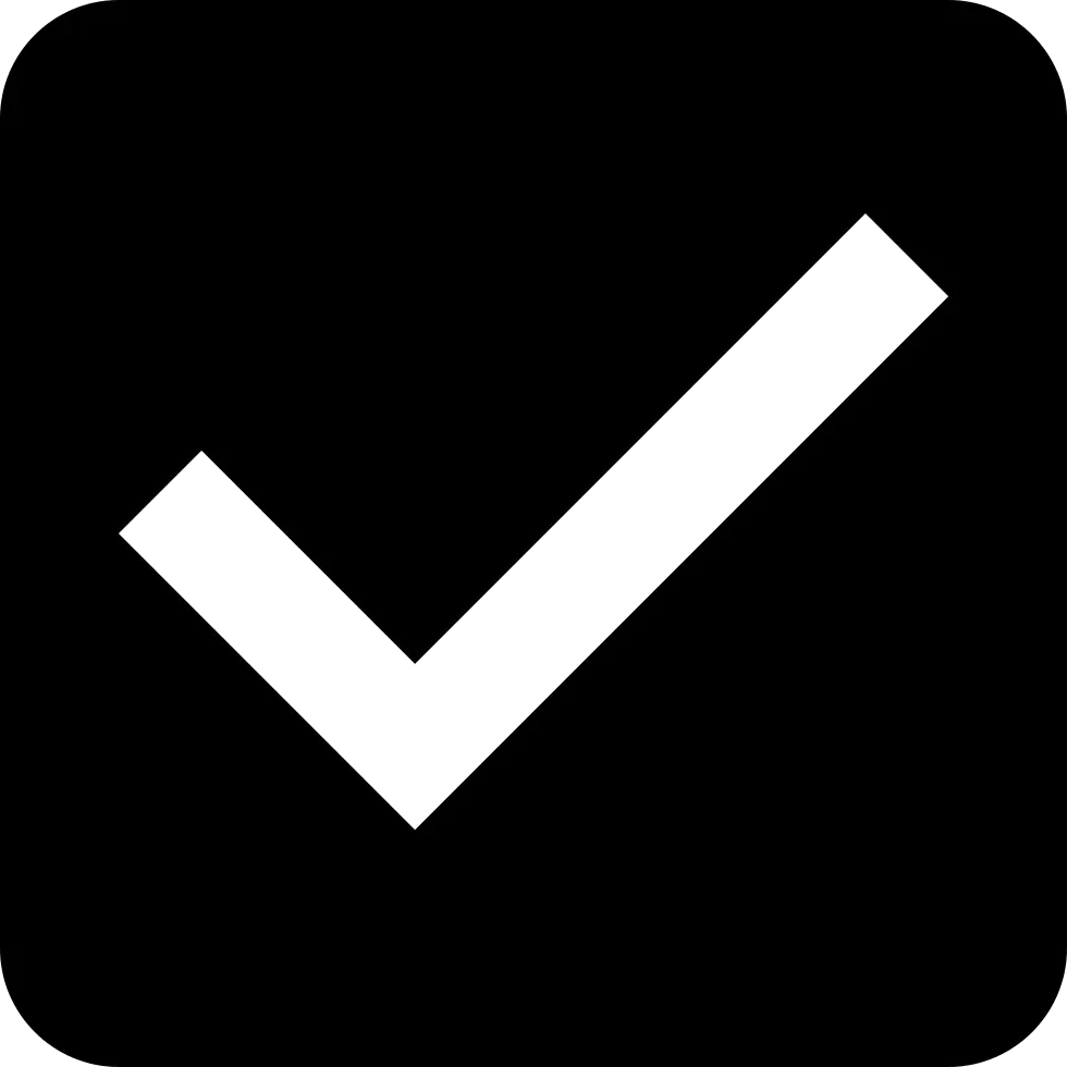 Black Check Mark Symbol