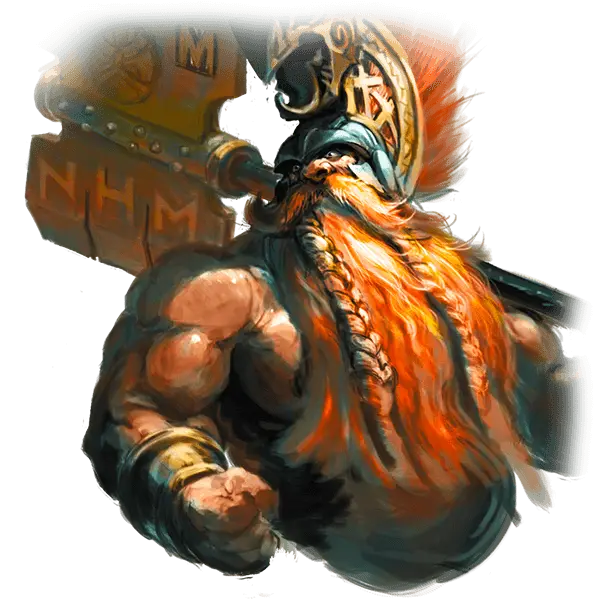 Fantasy Warrior with Hammer