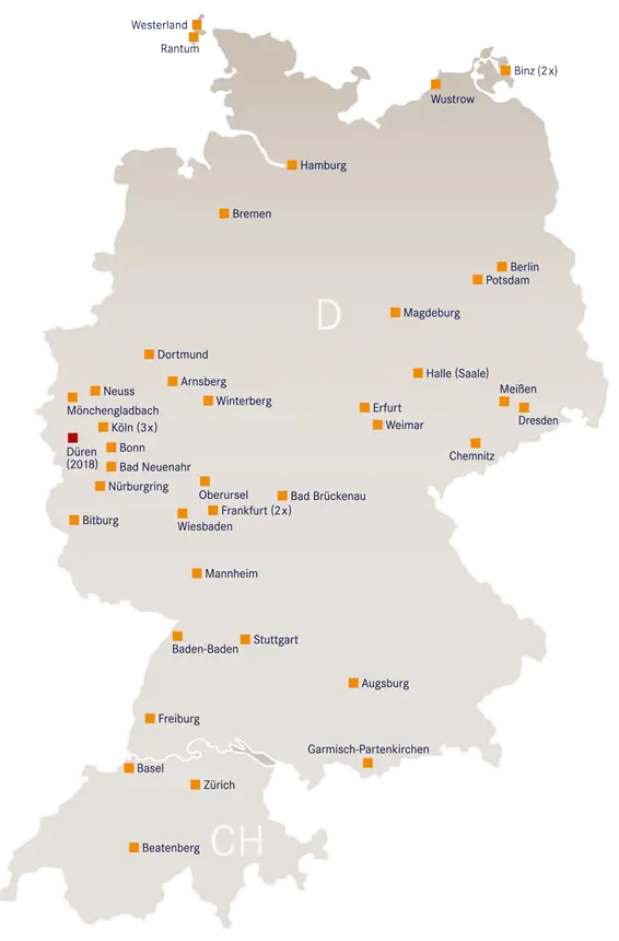 Map of Germany with Cities