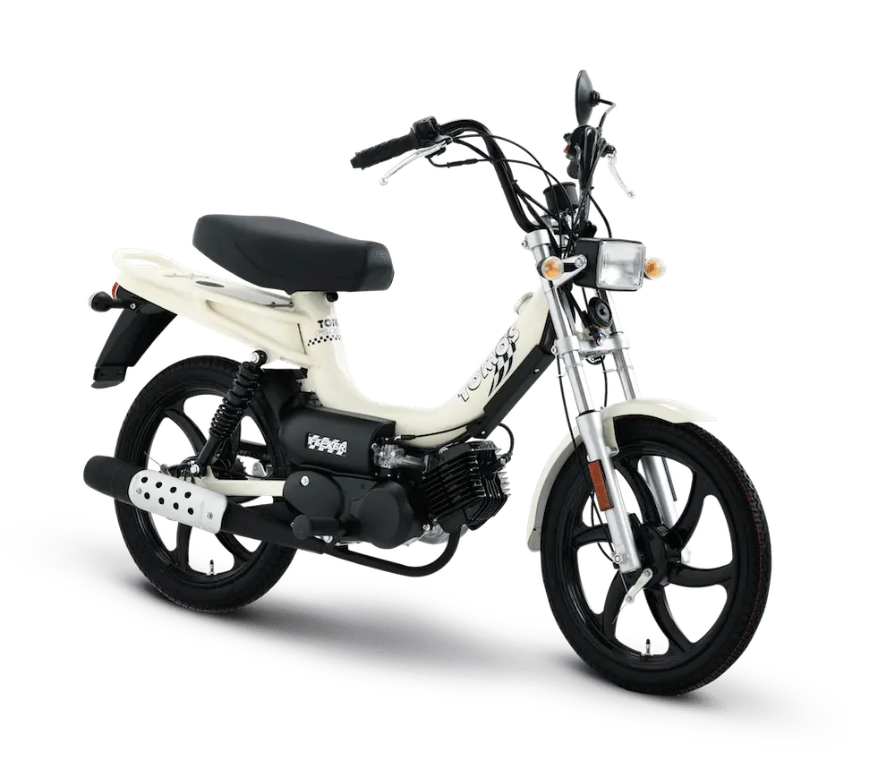 White Moped Motorbike with Modern Design