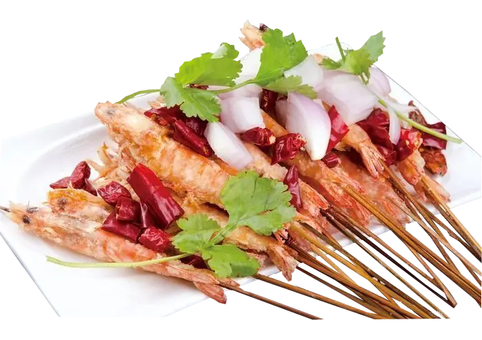 Grilled Shrimp Skewers with Onion