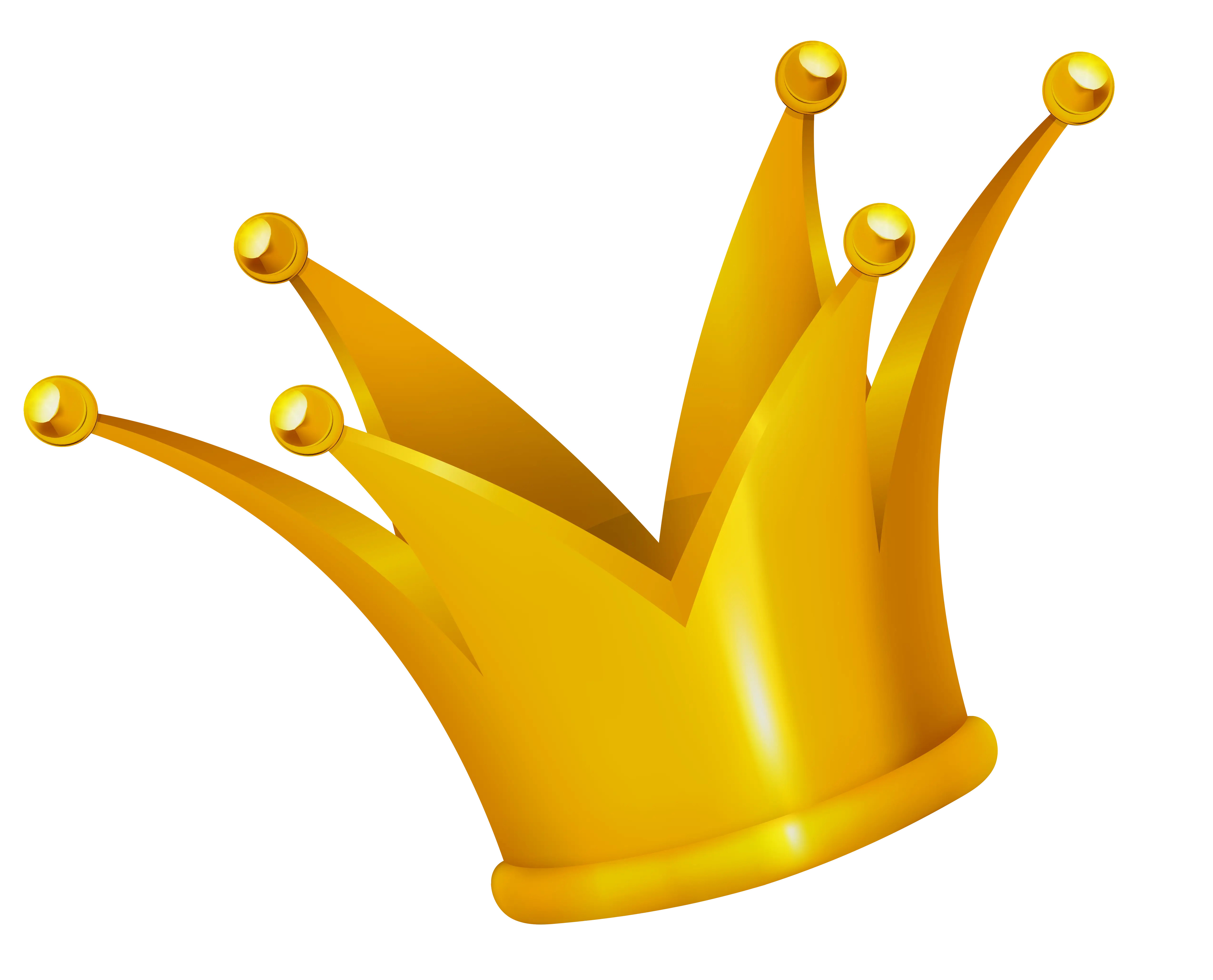 Golden Crown Illustration in Cartoon Style