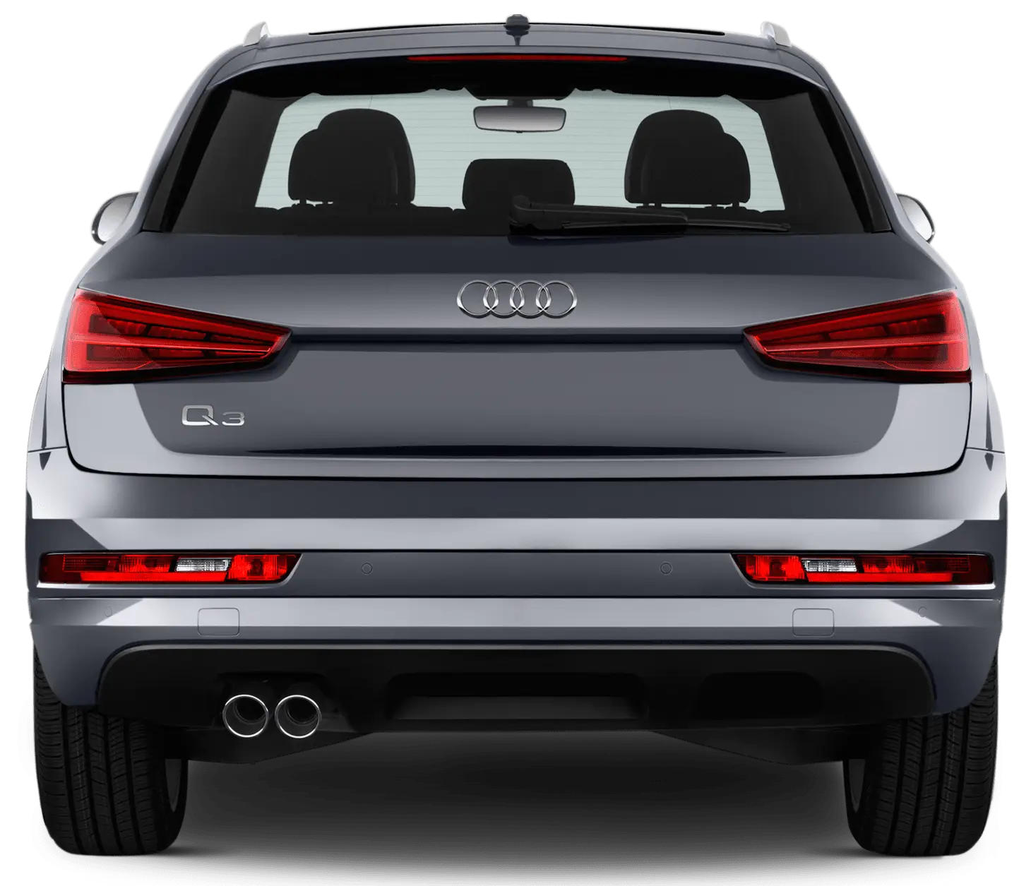 Rear View of a Modern SUV Car