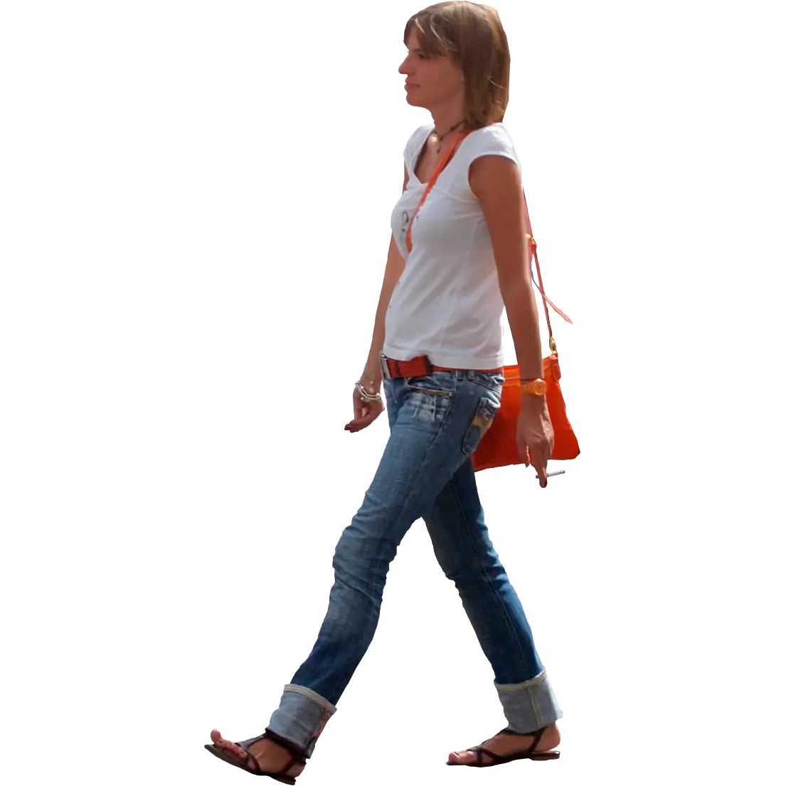 Casual Woman Walking