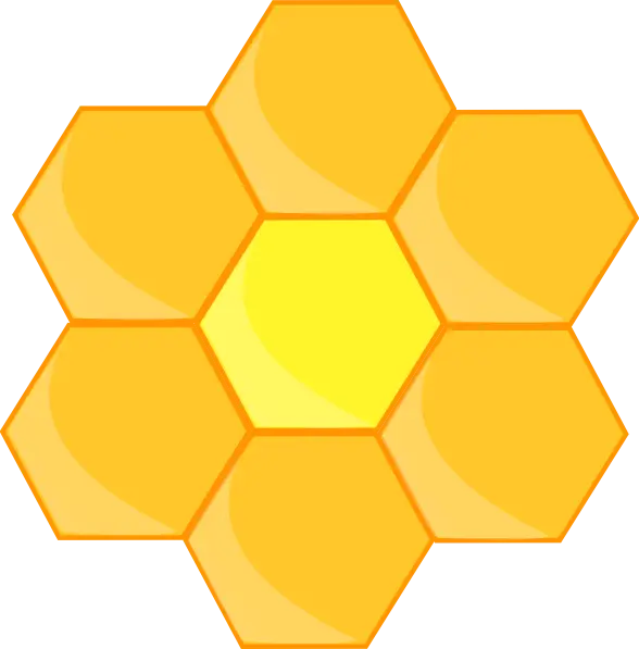 Yellow Honeycomb Hexagonal Pattern
