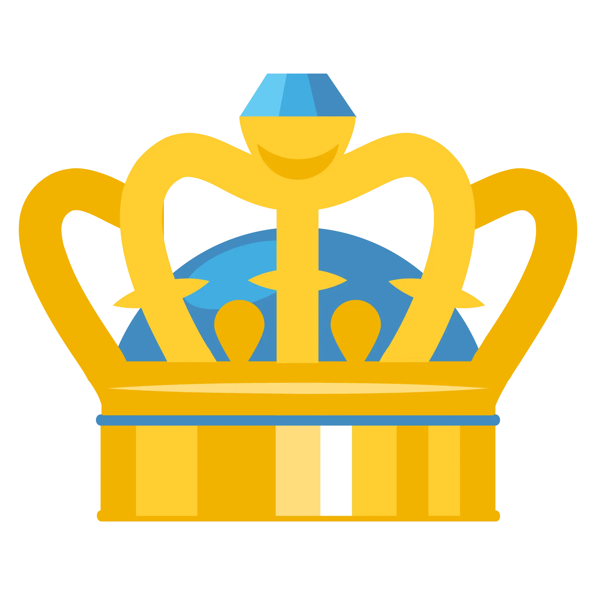 Golden Crown with Blue Jewel