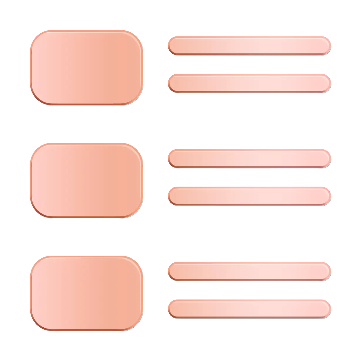 Modern Pink List UI Design Elements