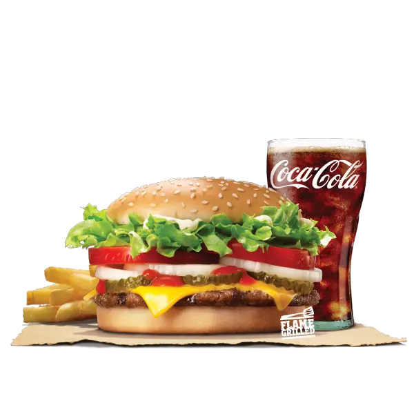 Burger Combo Meal with Coca-Cola