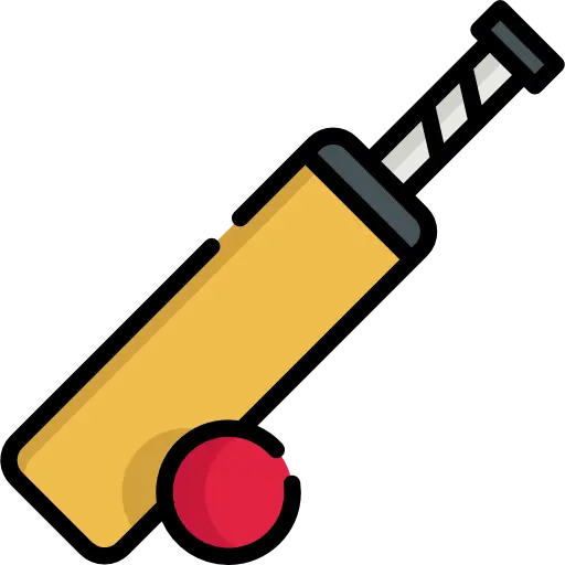 Cricket Bat and Ball Illustration