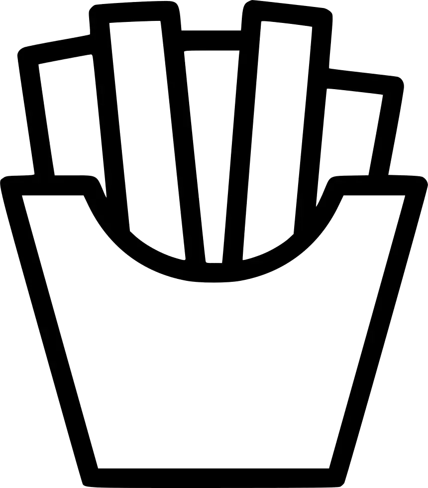 Minimalist French Fries Icon
