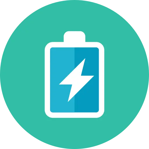 Battery Icon with Lightning Bolt