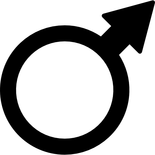 Black Male Gender Symbol Icon