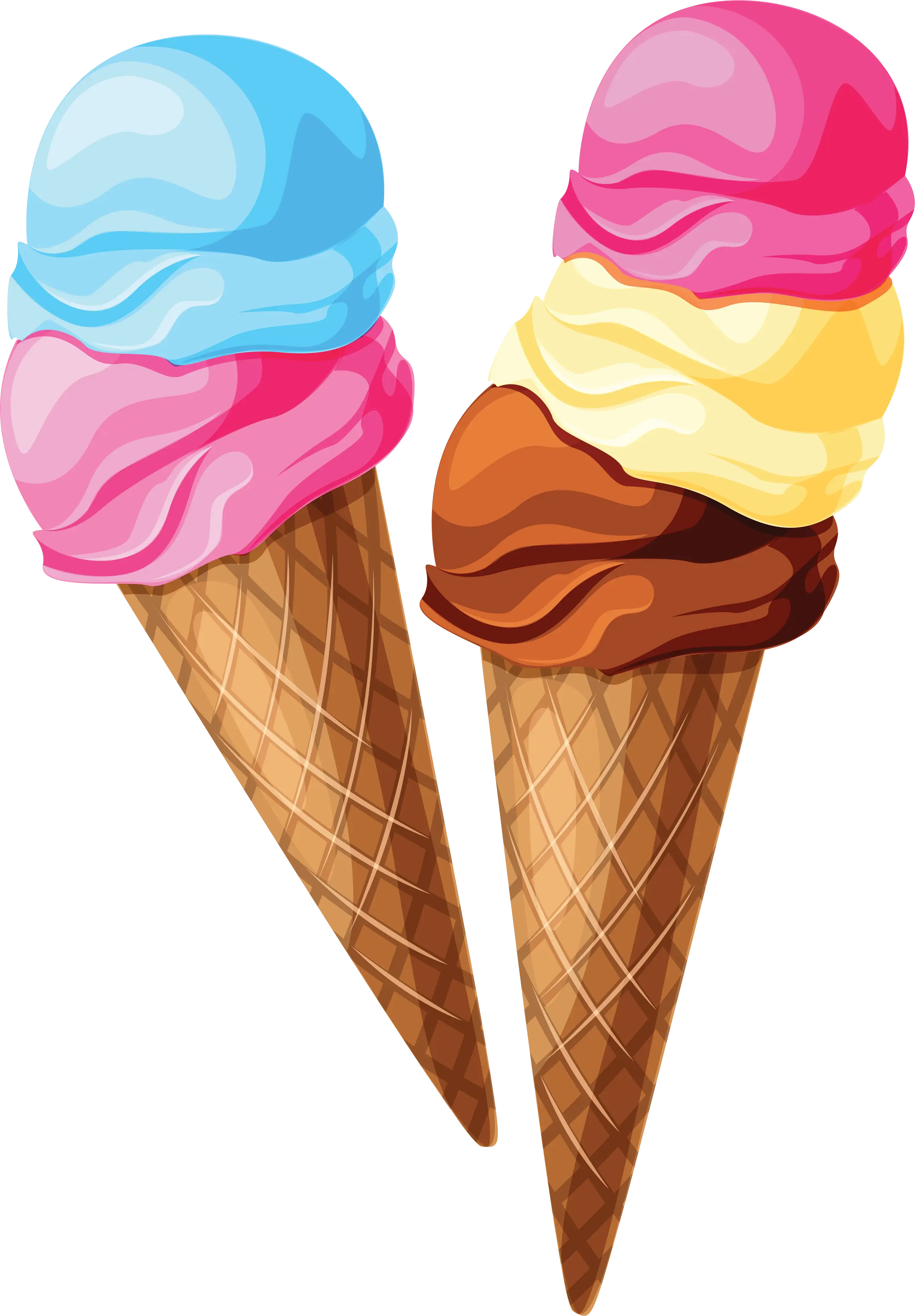 Colorful Ice Cream Cones for a Sweet Treat