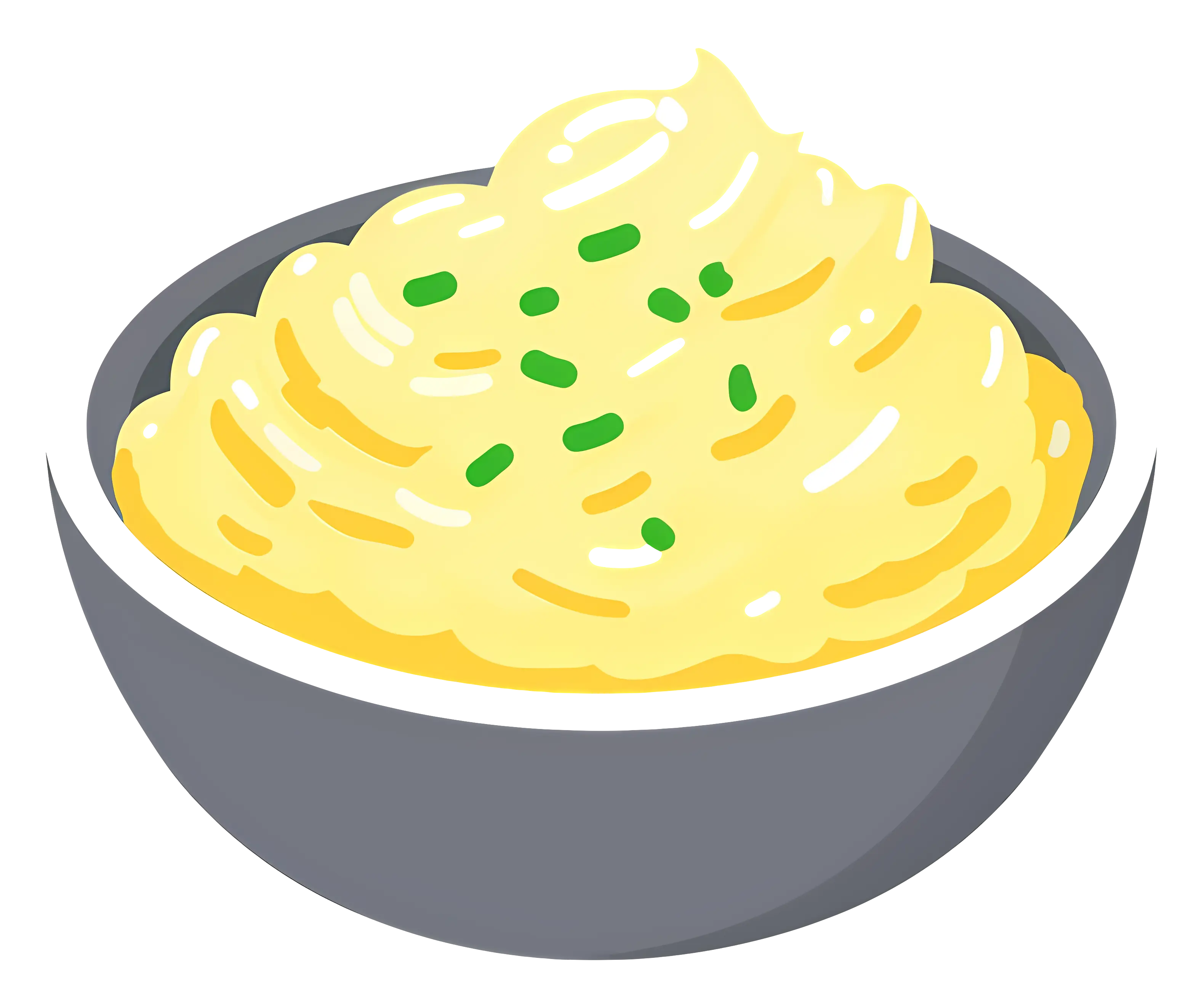 Bowl of Creamy Mashed Potatoes Garnished with Chives