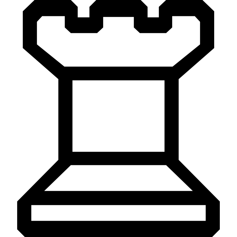 Black Chess Rook Icon